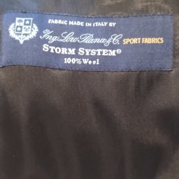 Loro Piana x Cardinal of Canada Wool Storm System Black Macintosh Pea Coat 42R - Picture 8 of 16